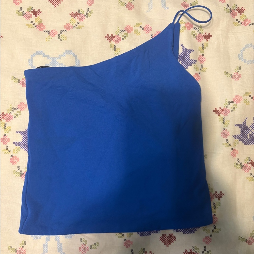 Aritzia Babaton Double Lined Crop Top Tank One Shoulder XXS